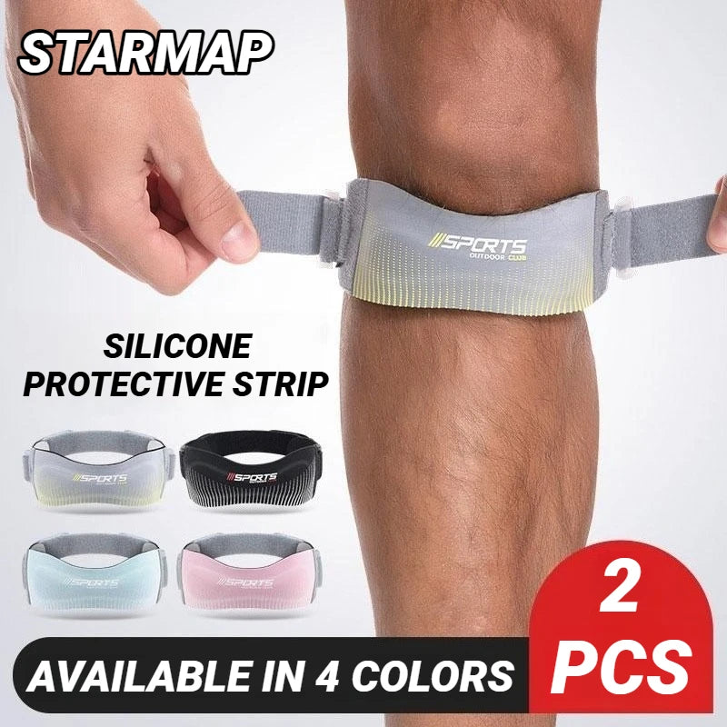 2Pcs Knee Pad Adjustable Knee Strap Patellar Tendon Pressurized Protector Support Slider Pad Guard Badminton Running Brace