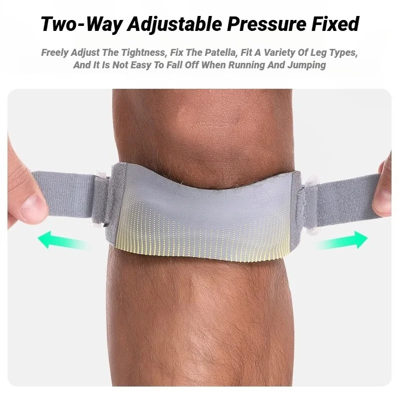 2Pcs Knee Pad Adjustable Knee Strap Patellar Tendon Pressurized Protector Support Slider Pad Guard Badminton Running Brace