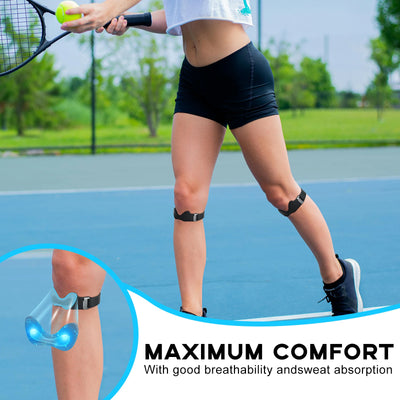 Adjustable Non-Slip Patella Band Stabilizer Knee Brace Silicone Patellar Tendon Support Strap with 3D Airbag for Sports